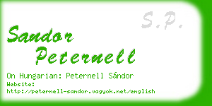 sandor peternell business card